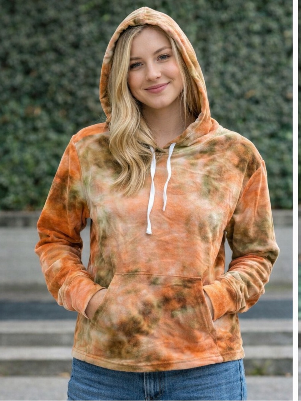 Eye Candy Tie-Dye Hooded Top – Size M
